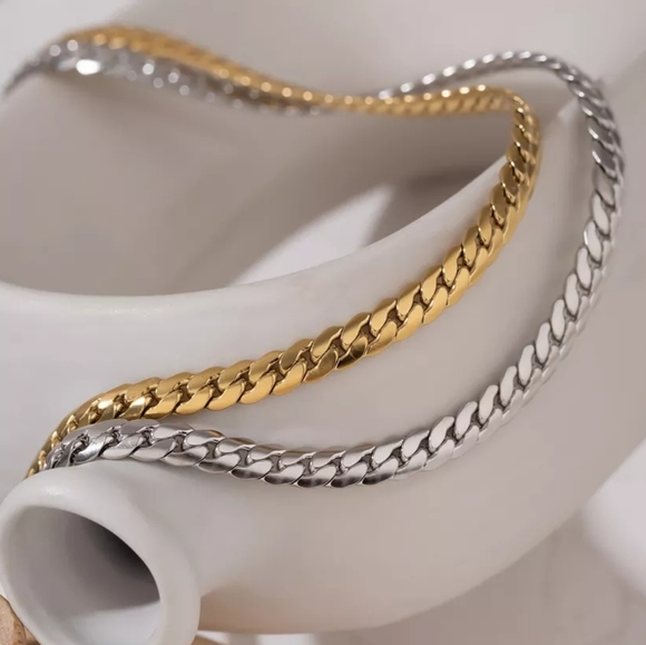 Perfect Silver Choker Chain Necklace - Picture 3 of 6